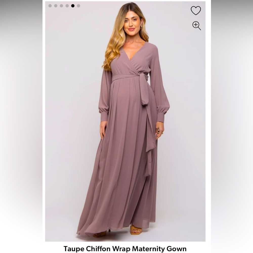 Beautiful Taupe Maternity Gown